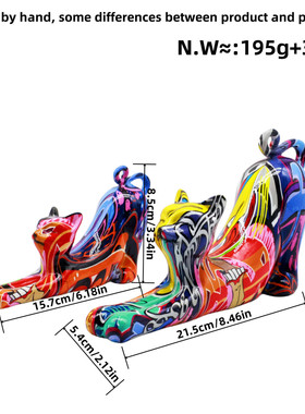 新创意二套猫咪摆件家居客厅酒柜办公室装饰品摆设树脂工艺品