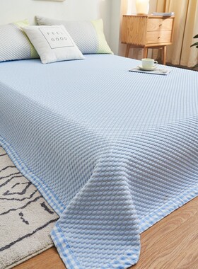 nn0i夏季凉豆豆冰丝凉席三件套床单枕套空调床品单双人学生家用软