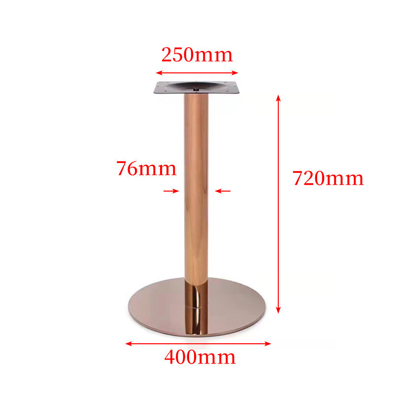 不锈钢桌脚支架西餐厅大理石铁艺桌腿支架柱吧台餐桌快餐桌脚铁架