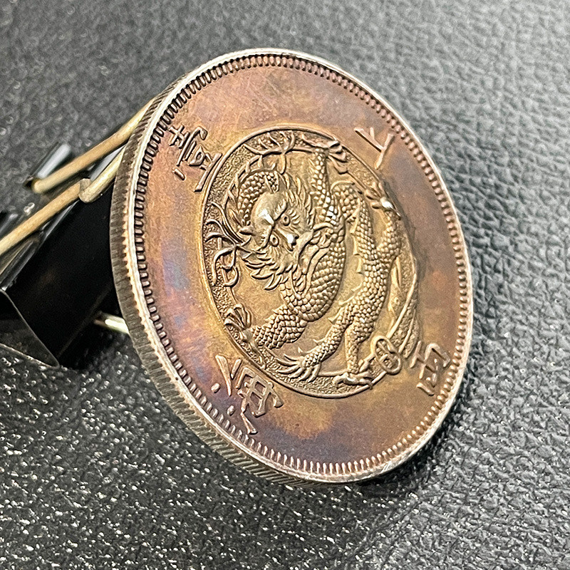 热销酱五彩真银银元吹响一两42.4mm37.6g古玩收藏品质佳选可上海