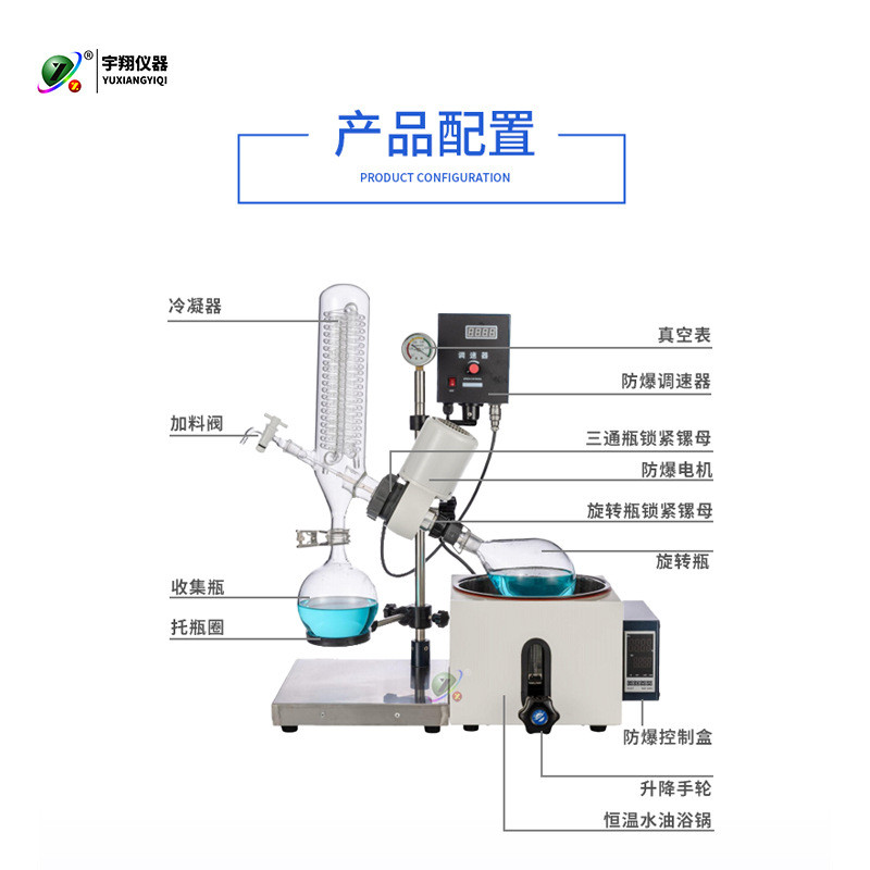 热销re201d2l旋转蒸发器蒸发旋转仪3l5l10l20l30l50l
