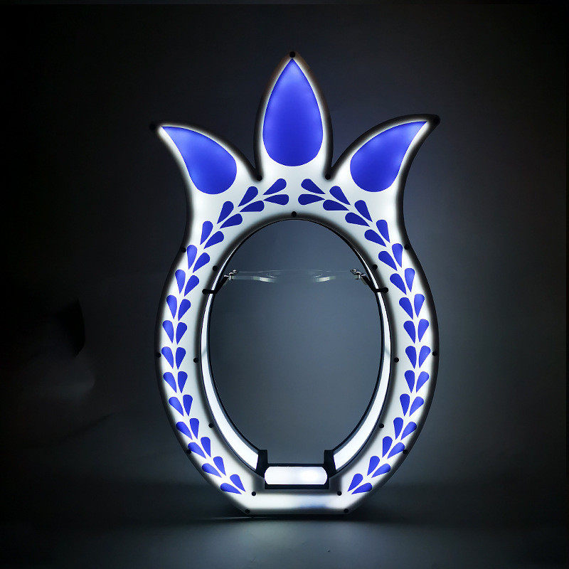 青花瓷菠萝led七彩酒酒吧酒具墨西哥龙舌兰酒架座洋酒道具展示架
