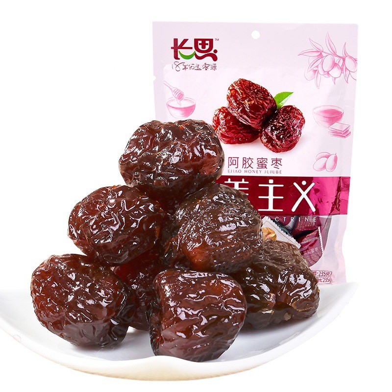 长思阿胶蜜枣1000g去核山东特产阿胶枣独立小包装蜜饯休闲小零食