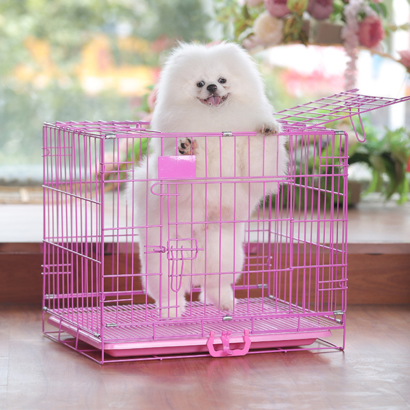 工厂大中小型犬猫笼厕所室内折叠宠物笼子带兔笼加粗狗笼子加厚鸡