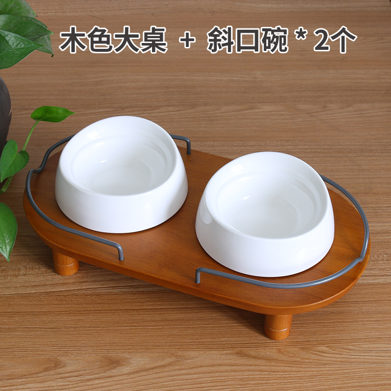 宠物用餐桌实木食泰迪狗狗碗猫碗架质盆饭桌饭盆架