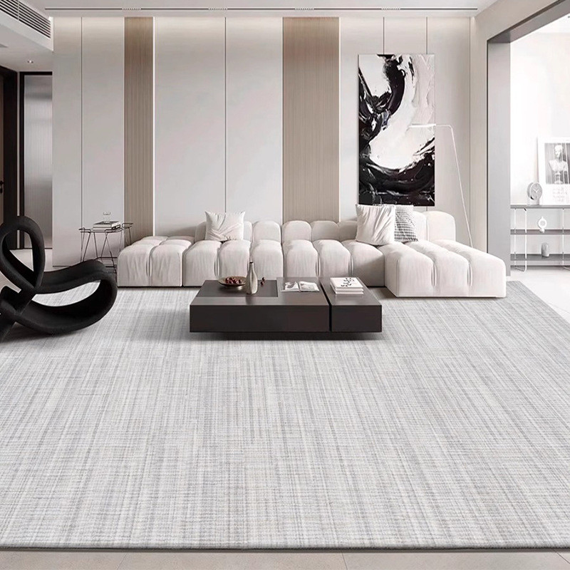 热销混纺羊毛地毯客厅茶几毯现代简约高级感地垫卧室2024新款纯色