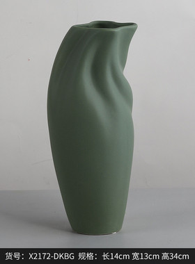 博西家居简约北欧莫兰迪陶瓷花瓶摆件ins风花插玄关装饰品花器