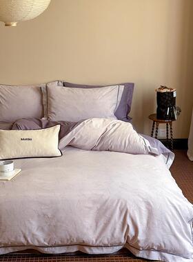 69n美式2024新款被套红色结婚四件套婚庆床上用品婚床大