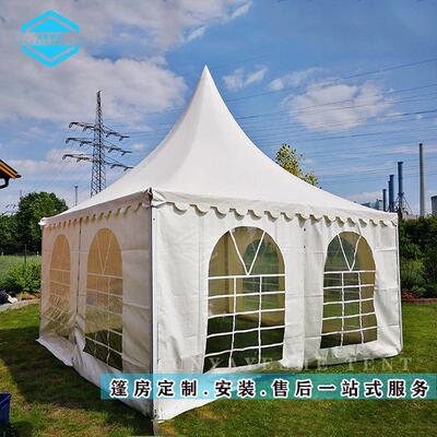 尖顶帐篷铝合金欧式篷房环可循框架结构使用美食节活动遮阳棚