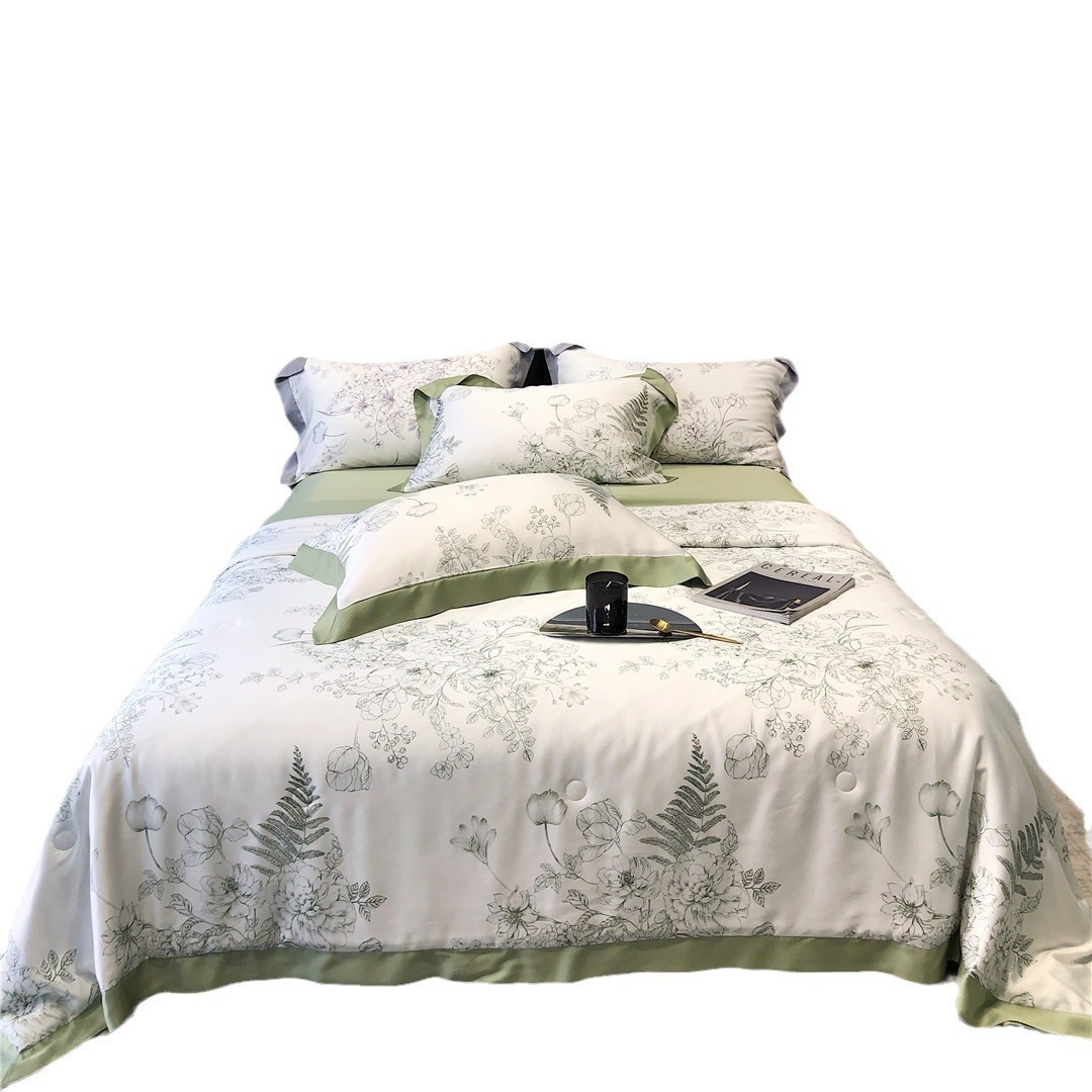 热销夏季lf级100支轻奢唯美天丝夏凉被丝滑肤亲凉感空调被夏被四