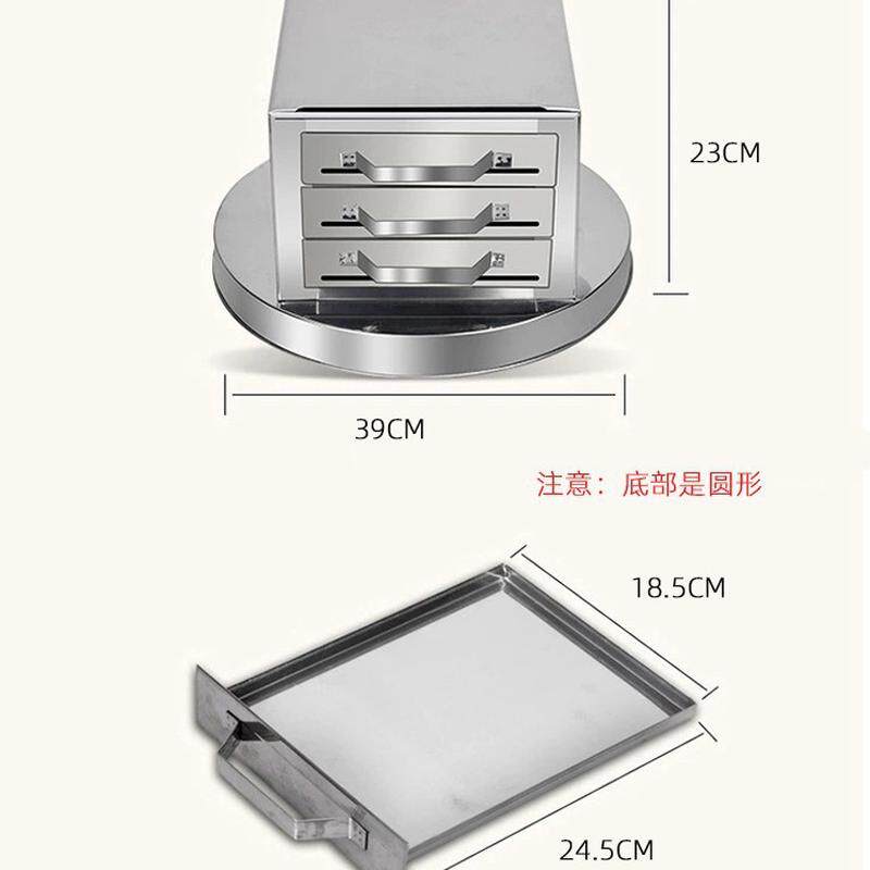 厂家直销全钢家庭装三格粉撑3格肠粉炉3层家用肠粉机肠粉架三抽