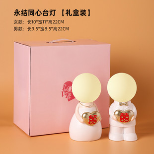 ins风桌面饰品结婚客厅装饰摆件工艺品软装婚庆小夜灯饰品床头柜