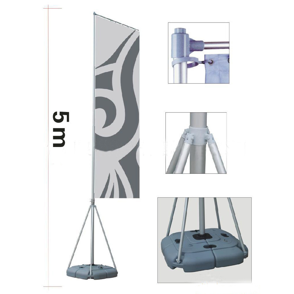 活动常用厂家供应广告架广告生产展架快展5米整体注水旗杆