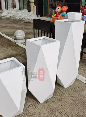 户外不锈钢树池街道金属花器售楼部花坛广场商场酒店花盆大种植箱