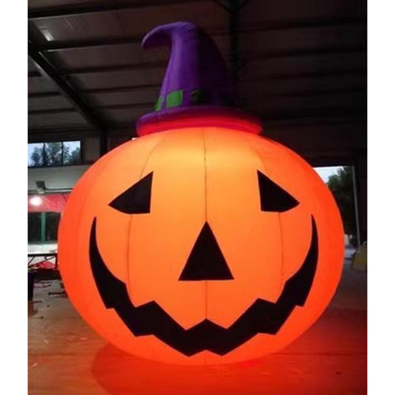 大型万圣节充气发光鬼门气模酒吧装饰南瓜骷髅头大型卡通美陈道具
