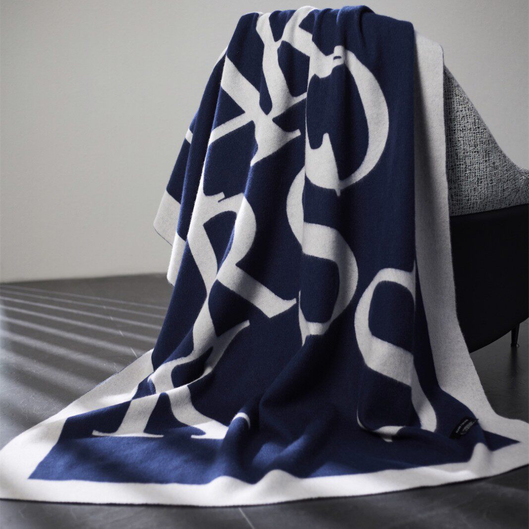 欧式高奢羊毛毯  阿拉善山羊绒毯子午睡色织提花盖毯双面沙发客厅