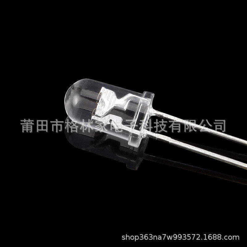 f5/5mm圆头白发红灯白发、黄光超高亮度60度大角度led汽车灯珠