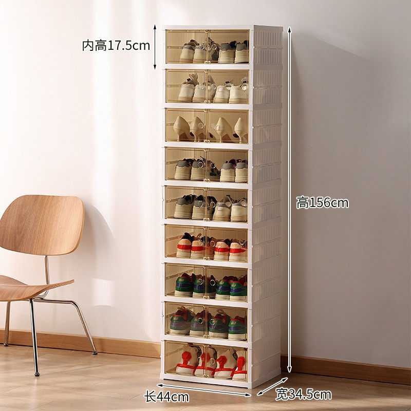 鞋架免安装抽屉式鞋子收纳盒多层折叠透明鞋盒批发家用加厚收纳架,收纳整理,鞋子收纳架,淘宝优惠券,粉丝福利购,淘宝优惠卷