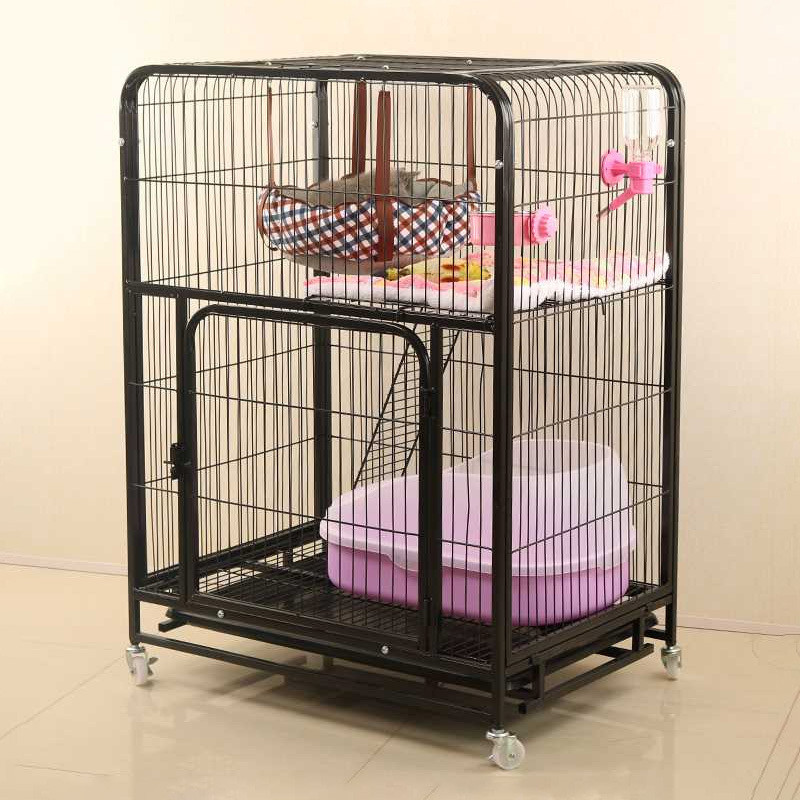 方管猫笼双层猫笼子宠物笼带厕所家用室内猫别墅超大空间猫舍