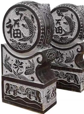 石雕抱鼓石仿古石雕鼓石墩仿古石门门鼓麒麟貔貅石门鼓门口摆件