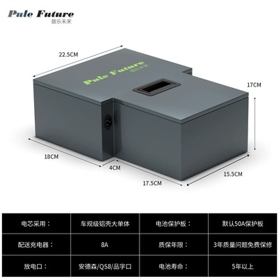 t型锂电池60v大容量小力鹰电动车宁德时代三元大单体锂电池48v72v