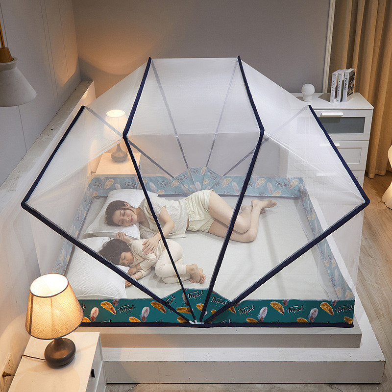 6buj2023无底六股支架加高折叠蚊帐免安装新款蚊帐简易蚊帐坐床蚊