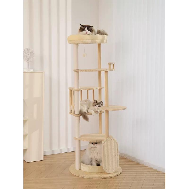 热销猫爬架猫窝猫树一体不占地猫咪猫架实木小户型猫抓树猫抓板猫