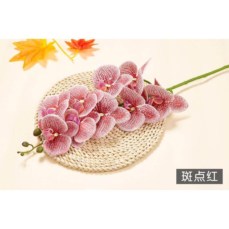 蝴蝶兰花胶片手感假花仿真花卉盆景客厅高档室内装饰植物盆栽摆件