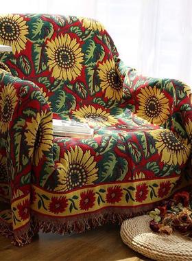 1vpr超编织欧美风格全盖棉线漂亮线毯加厚多用途盖毯子床毯针织床