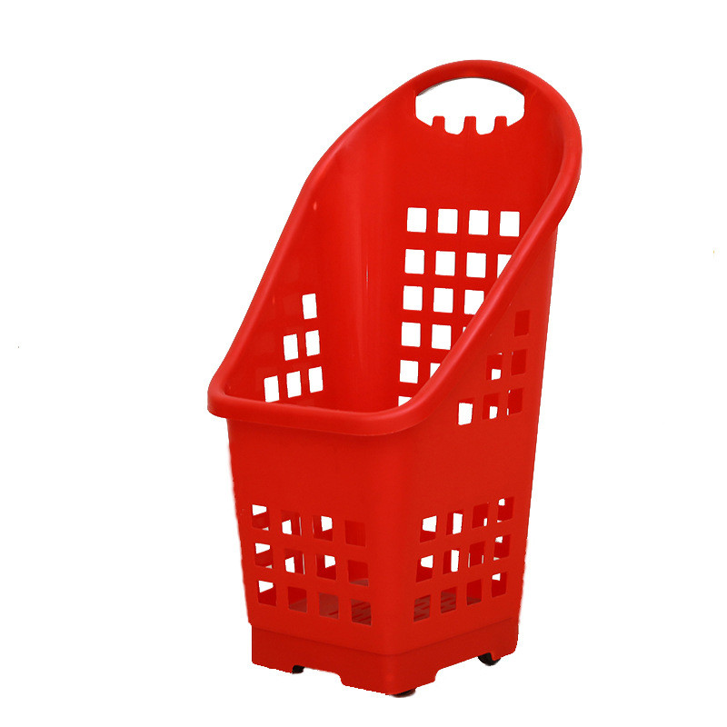 工厂大号购物手拉篮篮框拉杆超市购物篮商场买菜手拉塑料购物四轮