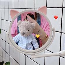 卫生间小镜子贴墙自粘小尺寸化妆镜墙上浴室壁挂式免打孔伸缩折叠