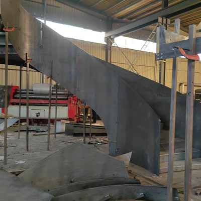 热销户外阳台现代简约复式楼梯厂家批发钢结构旋转楼梯家用卷板楼