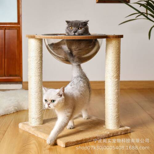 经典爆款猫爬架定制批发猫抓猫窝剑麻亚克力柱宠物猫咪用品小型