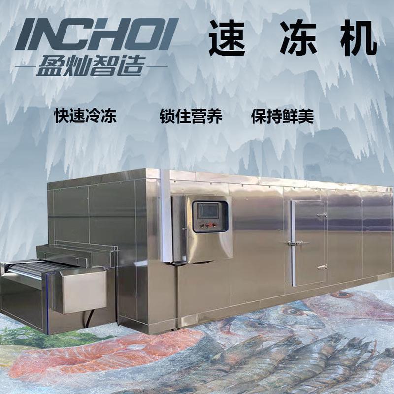 丸子鸡翅速冻冷冻库隧道式速冻机设备肉类汤圆豆沙包速冻机