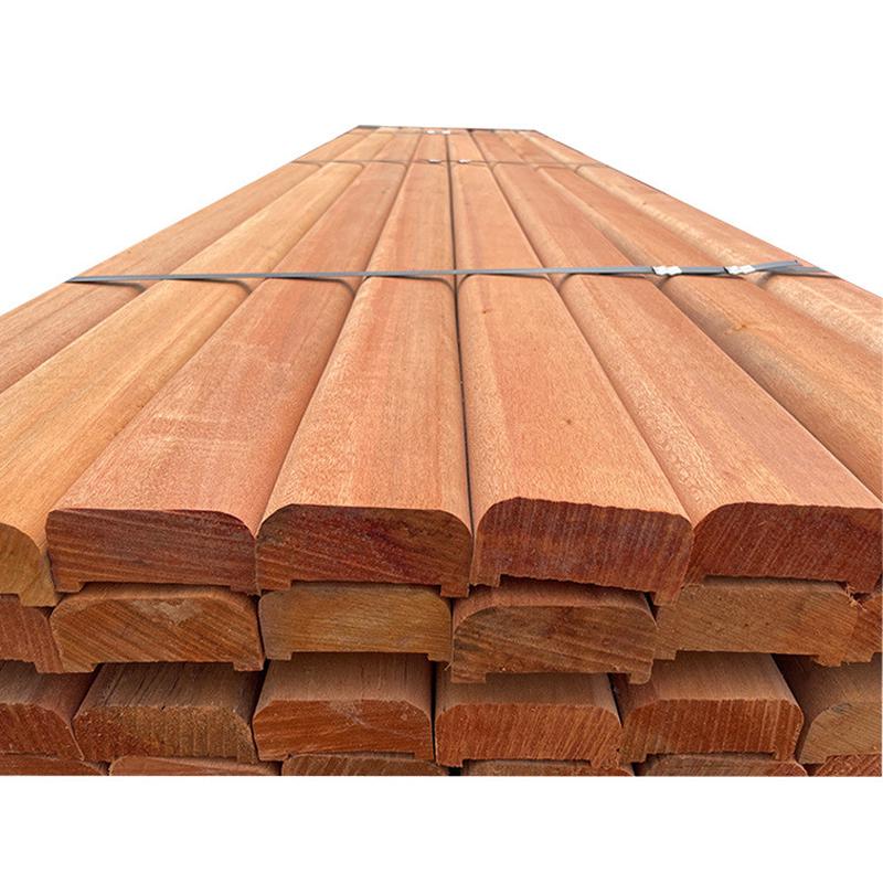 户外防腐木扶手栏杆菠萝格异形批发木扶手实木板材原木厂家护栏