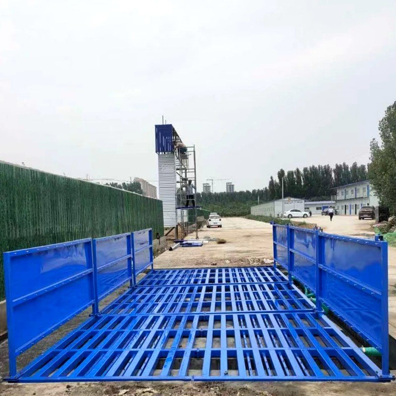 热销鲁鸿建筑工地洗车机全自动工程车辆洗车平台100吨洗轮机厂家