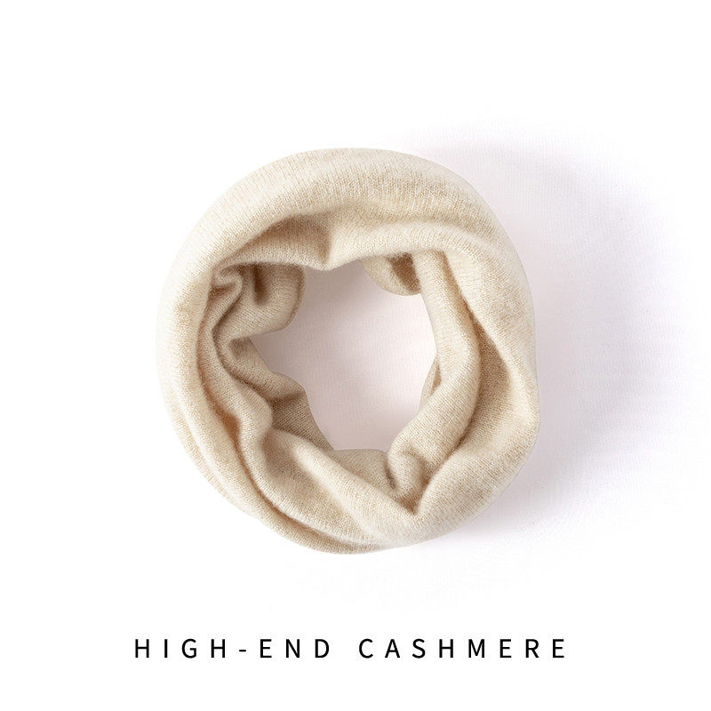 秋冬纯山羊绒时尚保暖护脖子护颈椎脖套男女百搭针织防寒假领围巾