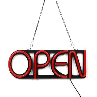 东阳led软管牌酒吧霓虹灯字母发光管店名广告牌40*15cmopen复古