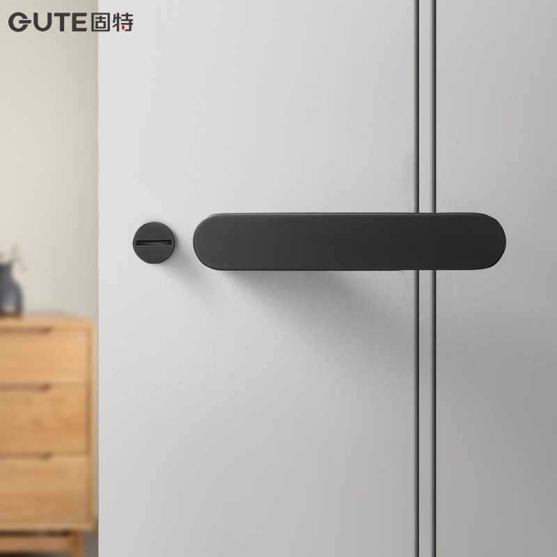极简门锁室内生态卧室房门锁现代简约木门静音磁吸锁具门把手