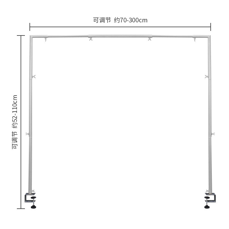 外贸婚礼桌架可调节桌杆支架铁艺带夹桌面支架宴会节庆派对装饰架