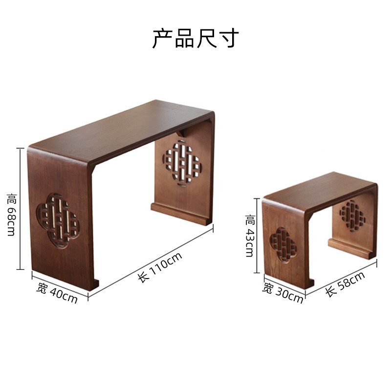 古琴实木专用桌凳共鸣琴桌中式书法桌仿古禅意抄经桌家用古筝桌凳