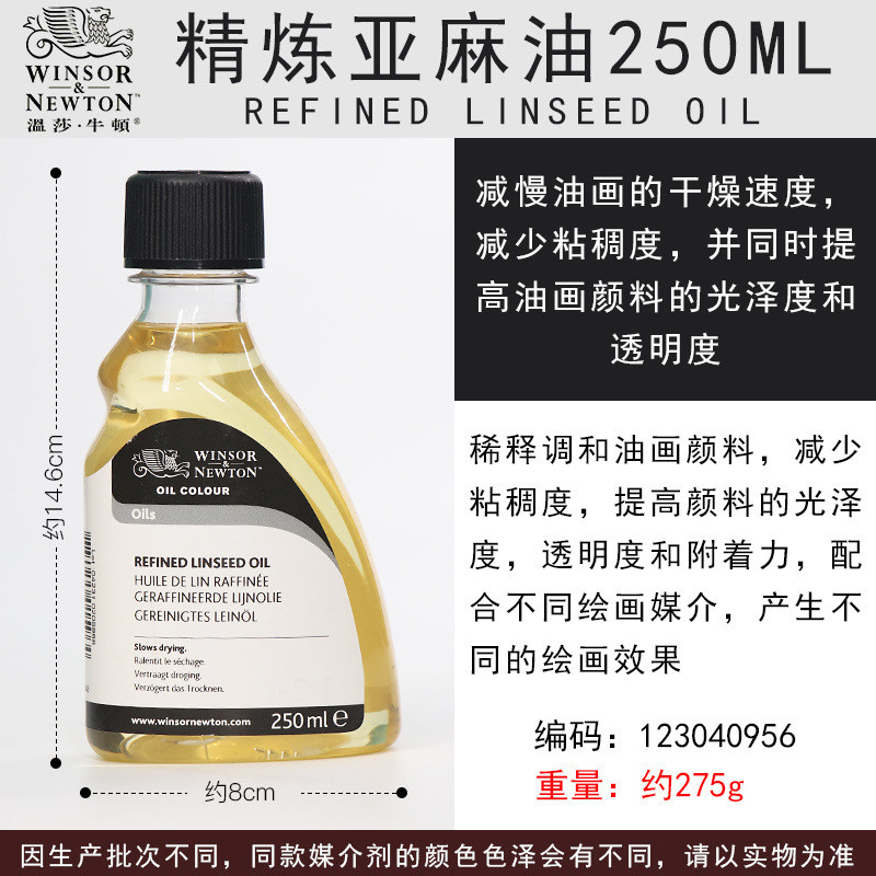 温莎坤进口油画颜料经典丽牛顿991亮光胶质细节艺术家绘画媒介