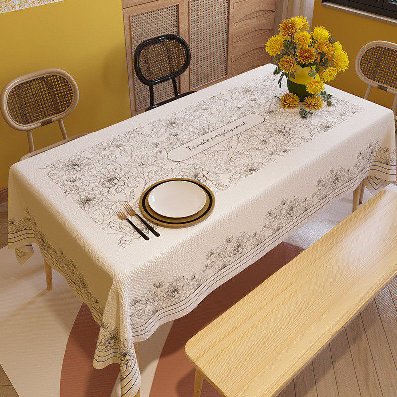 批发棉麻美式高级感防水桌布布艺轻奢田园风餐桌布长方形茶几台布