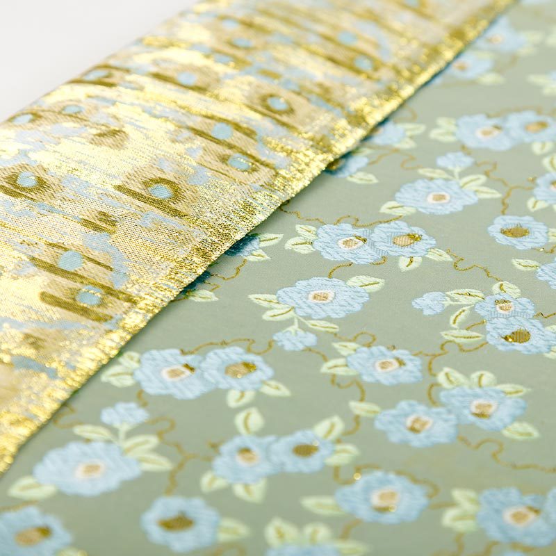 小花织金提花西阵锦缎方块金包手帐茶垫荷包古风可爱儿童年衣布料