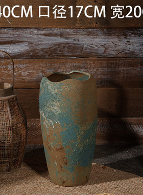 景德镇陶瓷落地大花瓶现代简约家居装饰三件套陶罐花瓶水培植物