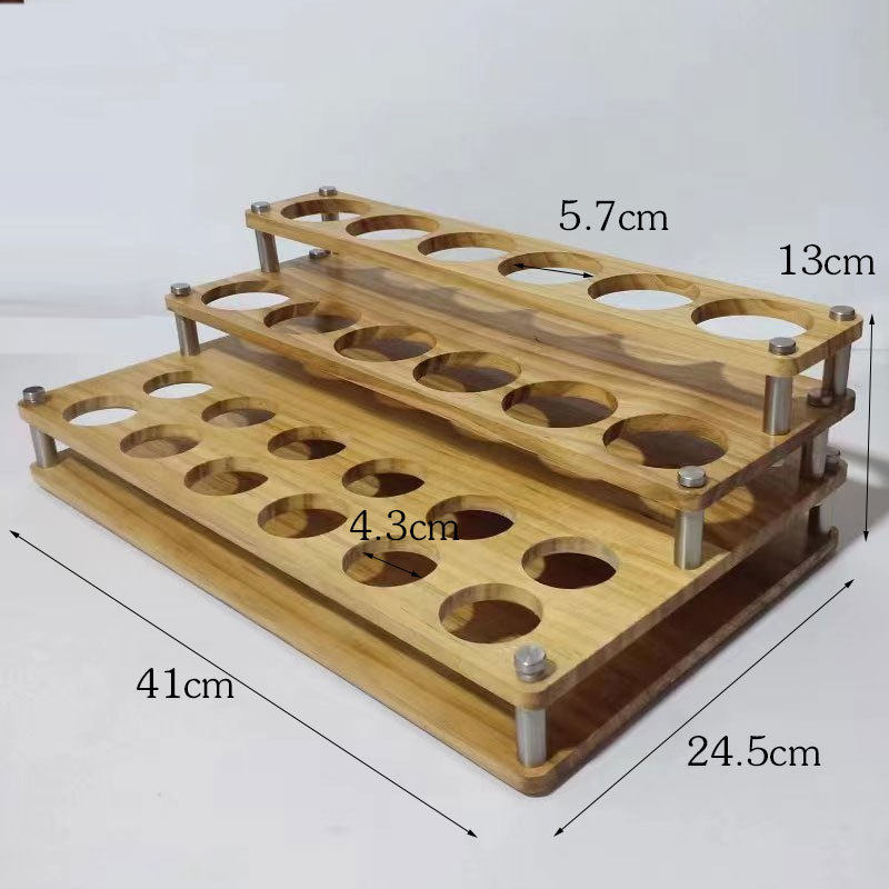 专用实木酒具白酒家用置物摆件杯架创意分酒器竹木制托架子收纳展