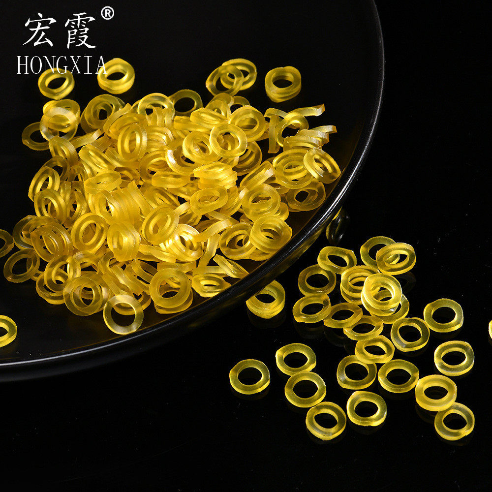 宏霞厂家直销黄色硅胶橡皮筋高弹力橡胶圈牛皮筋绑扎耐高温融化不