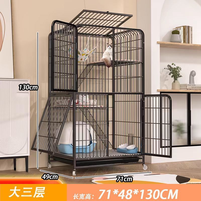 猫笼家用舍超大空间带厕所一体加粗加固猫别墅猫室内猫窝猫咪笼子