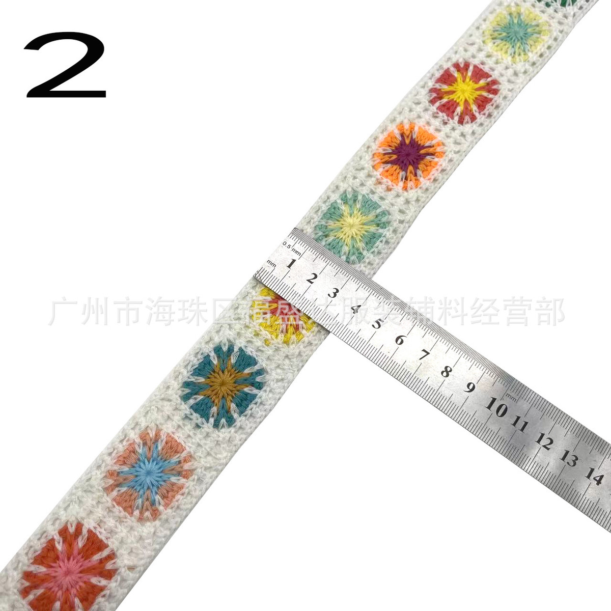 热款仿手钩刺绣条码花边女孩民族服饰装饰辅料多色提花织带花边