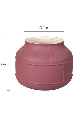 现代式罐子陶瓷花瓶大容量口径插花瓶口意彩绘园艺盆栽家居工艺品